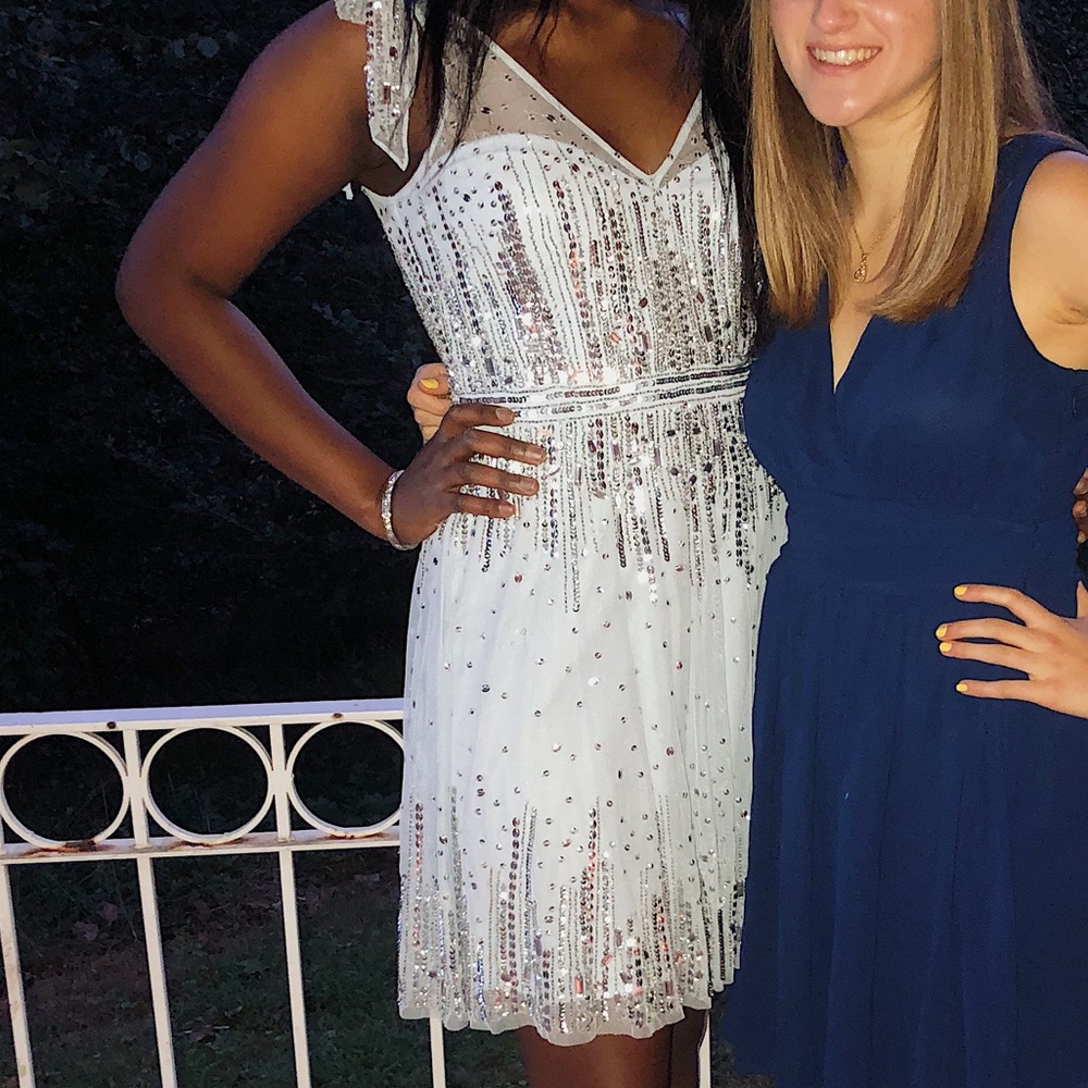 Light Blue Sequined PROM Dress